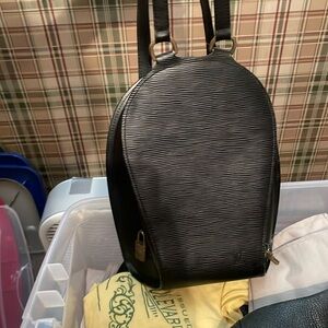 Mini/Small LV EPI Black Backpack
